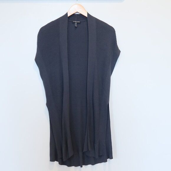 Eileen Fisher Sweaters - EILEEN FISHER tencel duster cardigan ribbed open front lagenlook OS sleeveless